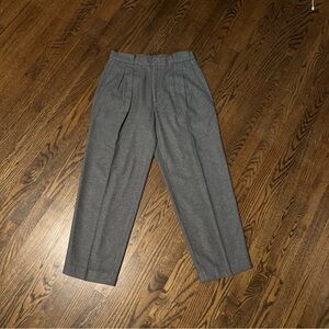 Vintage 70s/80s BAXTER Men’s 33M Gray Chino Dress Pleated Pants RARE Wool Blend